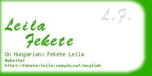 leila fekete business card